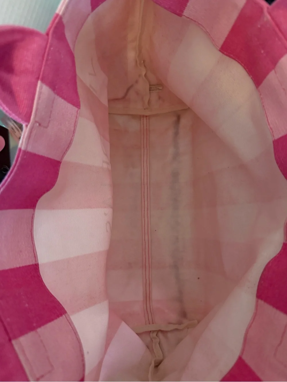 Victoria's Secret 2000’s Pink & Light Pink Striped Canvas Tote